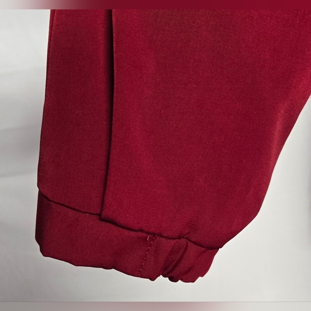 Liz Claiborne S Winter Coat Faux Layered Vest Fleece Drawstring Red Wine - Picture 7 of 12